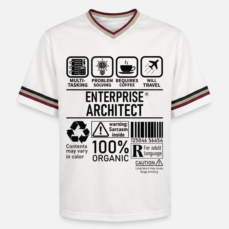 Enterprise Architect multi tasking problem solving - Unisex Football Style Mesh T-Shirt - Offwhite/Bordeaux