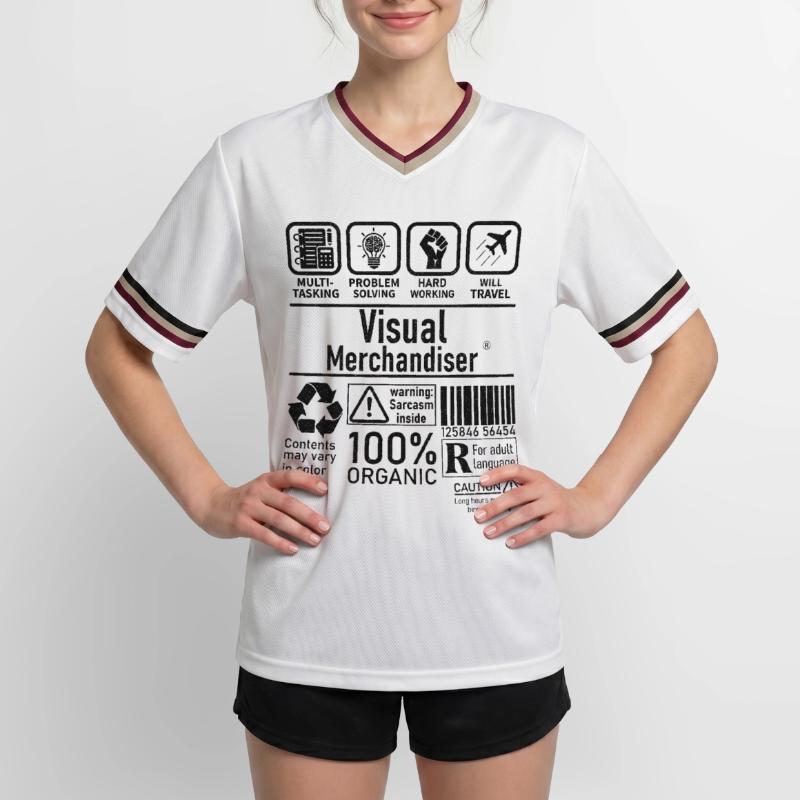 Visual Merchandiser multi tasking problem solving Unisex Football Style Mesh T-Shirt