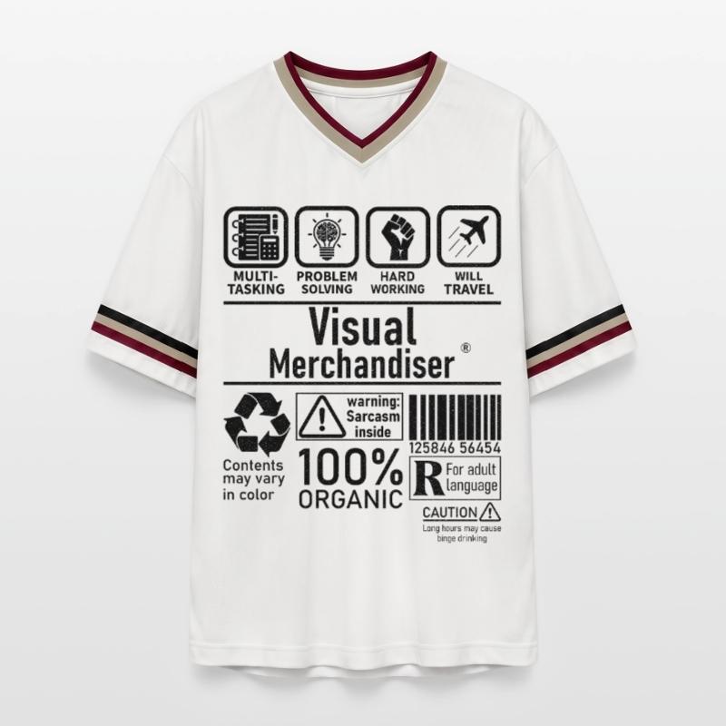 Visual Merchandiser multi tasking problem solving Unisex Football Style Mesh T-Shirt