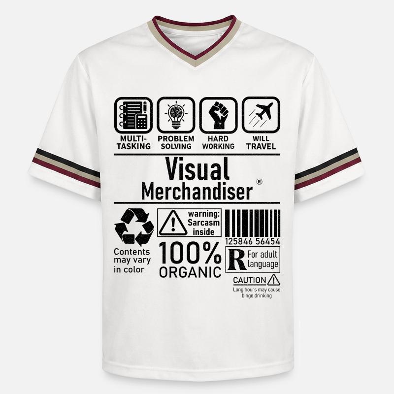 Visual Merchandiser résolution de problèmes multitâches - T-shirt de foot unisexe en mesh - blanc cassé/bordeaux