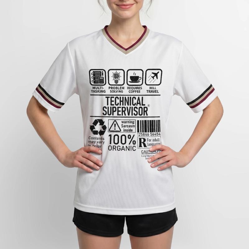 Technical Supervisor multi tasking problem solving Unisex Football Style Mesh T-Shirt