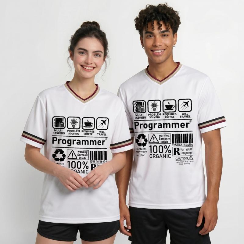 Programmer multi tasking problem solving requires Unisex Football Style Mesh T-Shirt