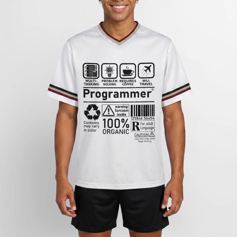 Programmer multi tasking problem solving requires Unisex Football Style Mesh T-Shirt