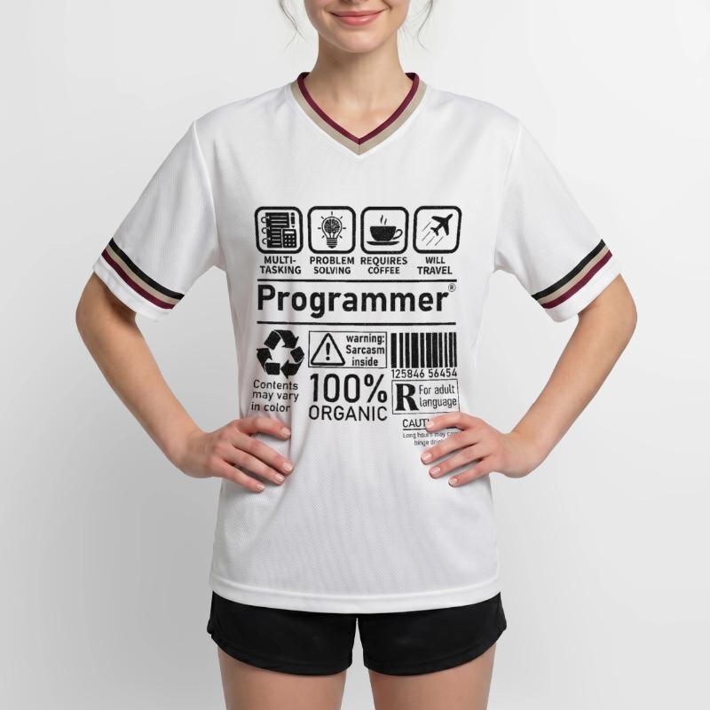 Programmer multi tasking problem solving requires Unisex Football Style Mesh T-Shirt