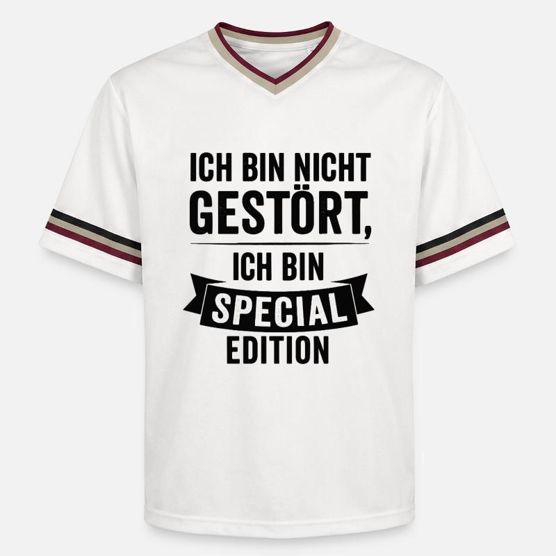 Je suis édition spéciale - Unisex Football Style Mesh T-Shirt - blanc cassé/bordeaux