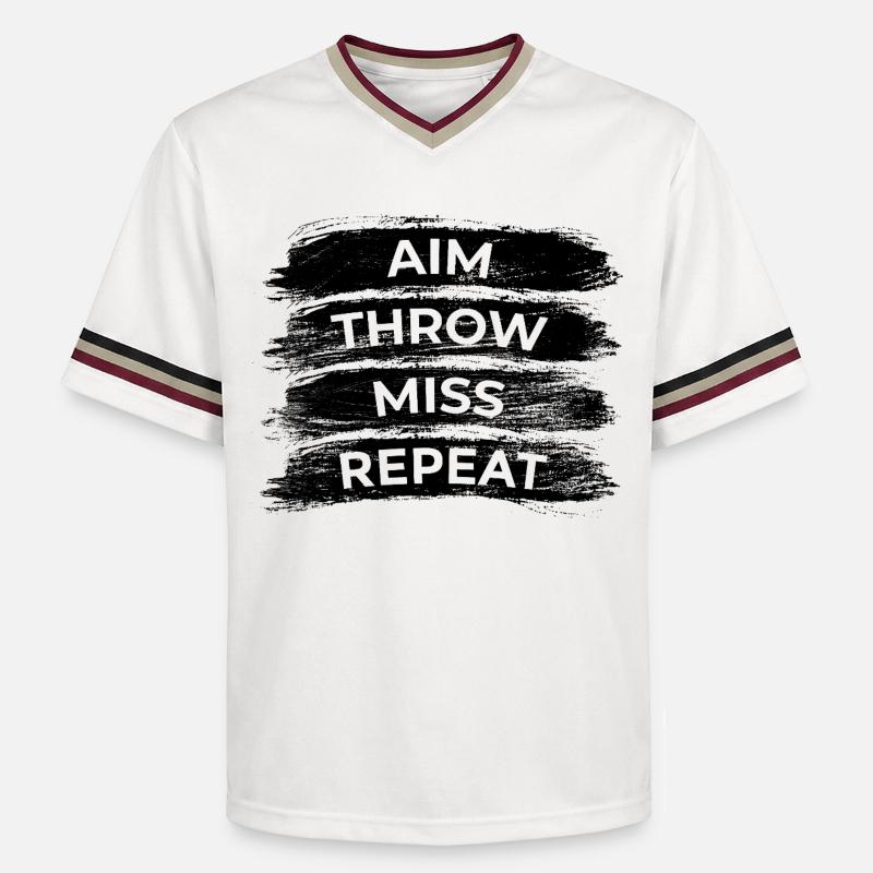Routine de fléchettes - T-shirt de foot unisexe en mesh - blanc cassé/bordeaux