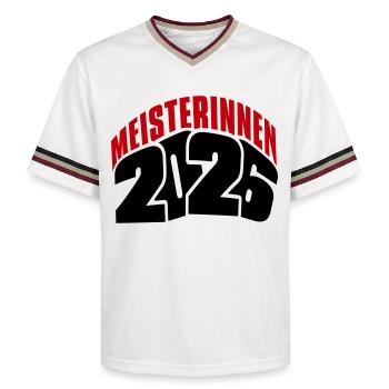 Champion 2026 Champion - Unisex Football Style Mesh T-Shirt - offwhite/burgundy - Front - AI Model Male 178 light (178cm) & AI Model Male 178 dark (178cm)