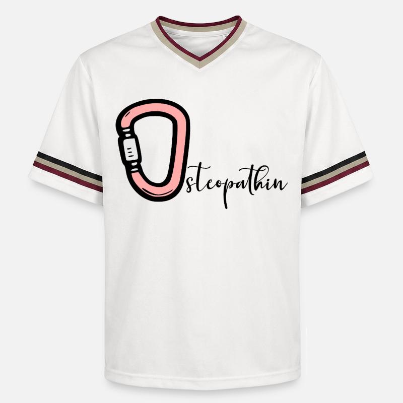 Ostéopathie Ostéopathe - T-shirt de foot unisexe en mesh - blanc cassé/bordeaux