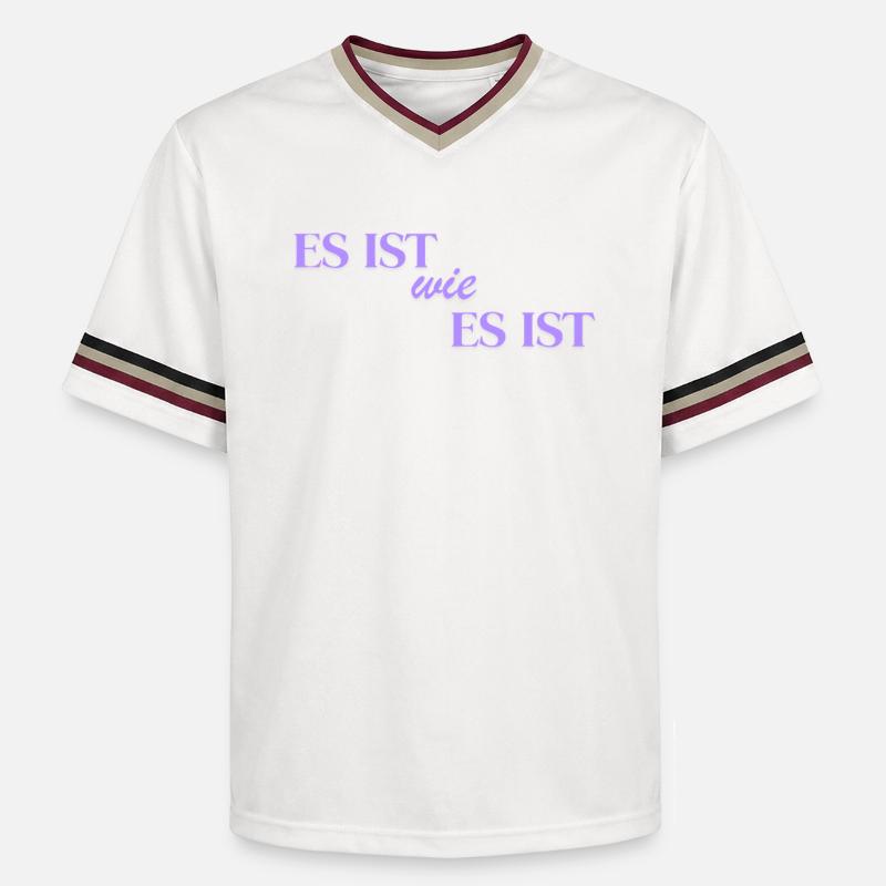 C’est ce que c’est - T-shirt de foot unisexe en mesh - blanc cassé/bordeaux
