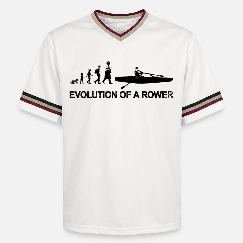 Évolution des rameurs - T-shirt de foot unisexe en mesh - blanc cassé/bordeaux