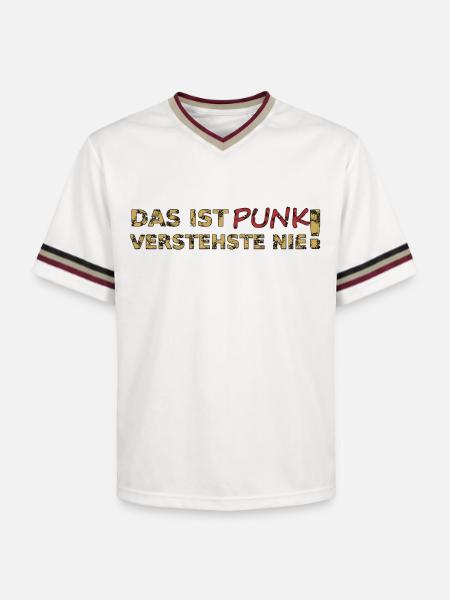 Das ist Punk - Unisex Football Style Mesh T-Shirt - Offwhite/Bordeaux