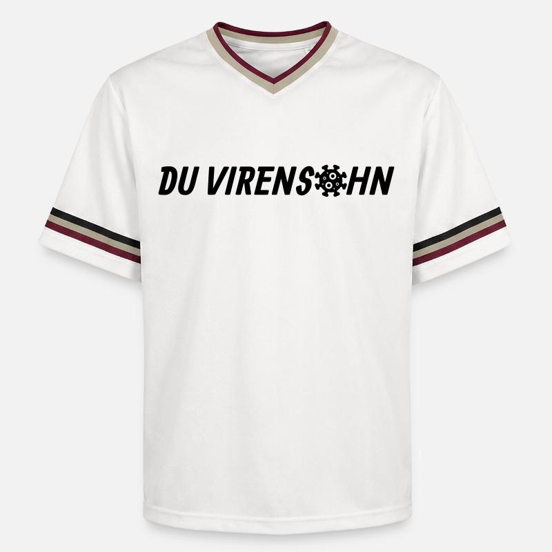 Fils d’un virus - T-shirt de foot unisexe en mesh - blanc cassé/bordeaux