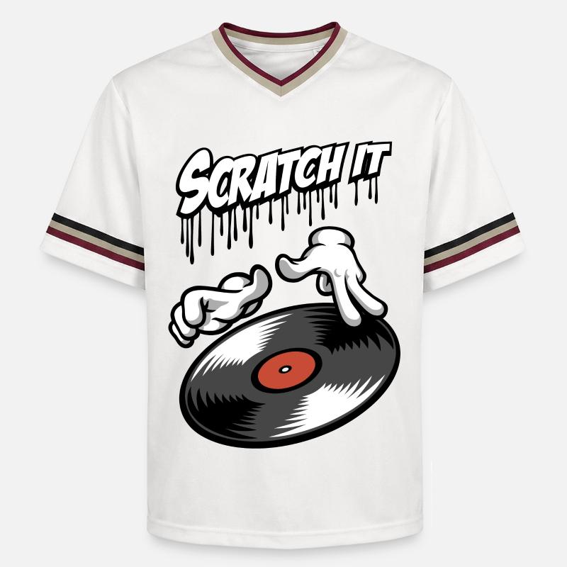 Scratch it - T-shirt de foot unisexe en mesh - blanc cassé/bordeaux