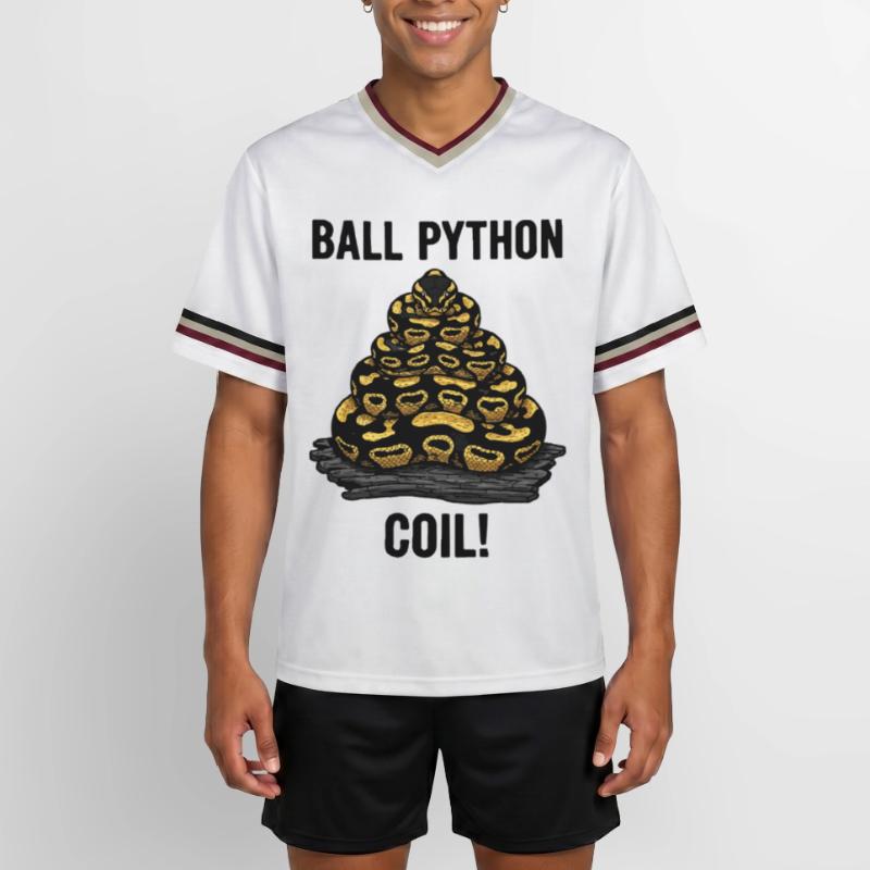Python Royal Ball Python Coil Reptile Pyramide T-shirt de foot unisexe en mesh