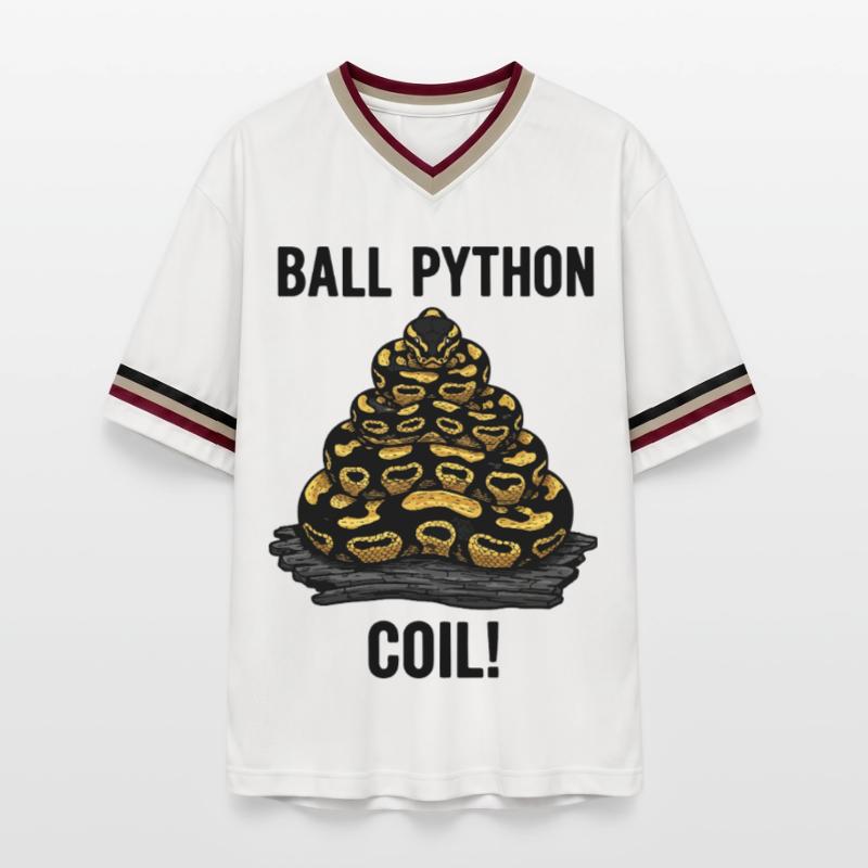 Python Royal Ball Python Coil Reptile Pyramide T-shirt de foot unisexe en mesh