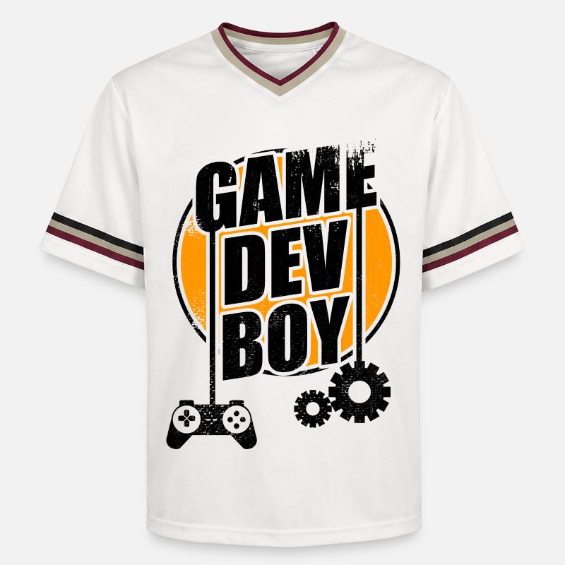 Game Dev Junge - Unisex Football Style Mesh T-Shirt - Offwhite/Bordeaux