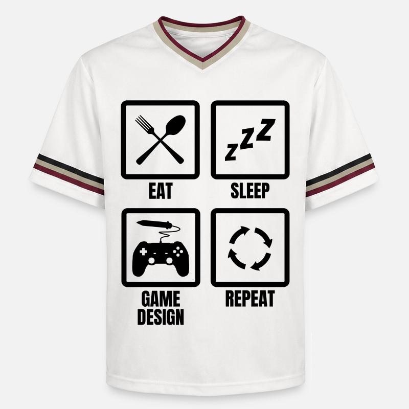 Routine de conception de jeu - T-shirt de foot unisexe en mesh - blanc cassé/bordeaux