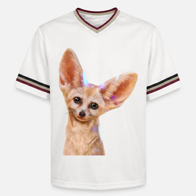 Fennec - T-shirt de foot unisexe en mesh - blanc cassé/bordeaux