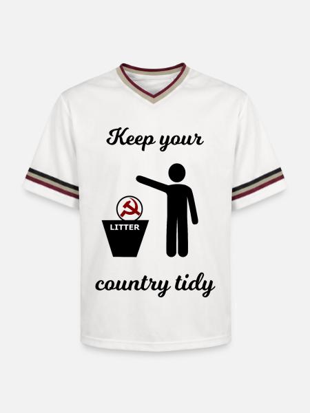 Socialism and Capitalism Funny - Unisex Football Style Mesh T-Shirt - offwhite/burgundy