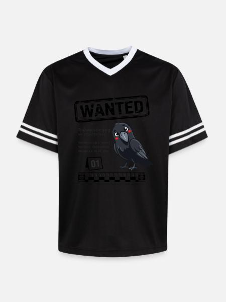 Wanted - Ruhestörung Amsel  - Unisex Football Style Mesh T-Shirt - Offwhite/Bordeaux