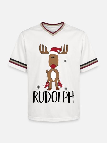 Noël - T-shirt de foot unisexe en mesh - blanc cassé/bordeaux