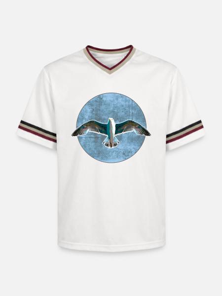 Mouette - T-shirt de foot unisexe en mesh - blanc cassé/bordeaux