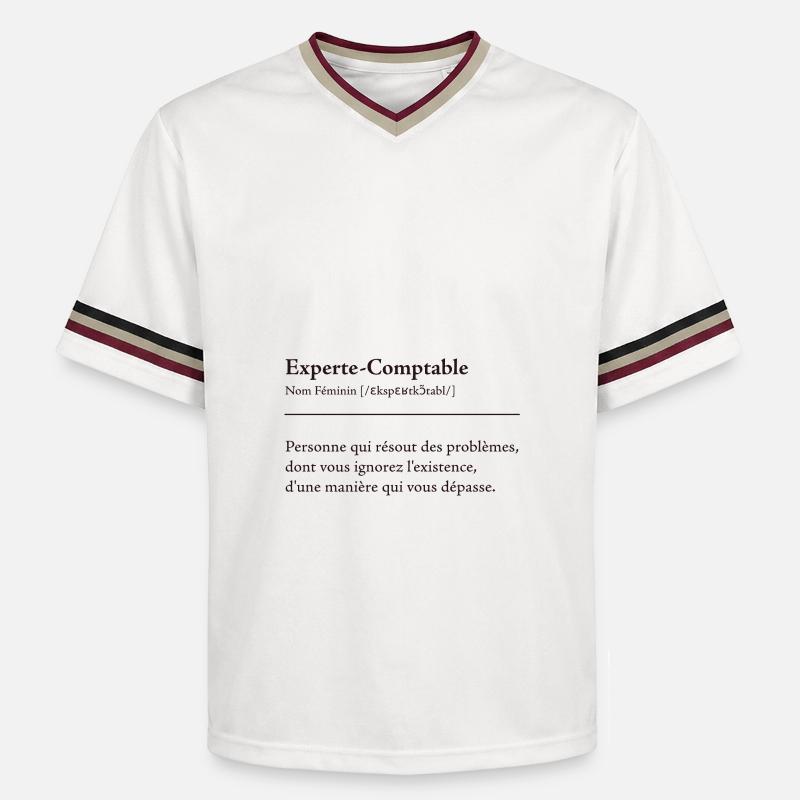 Experte Comptable Definition - T-shirt de foot unisexe en mesh - blanc cassé/bordeaux
