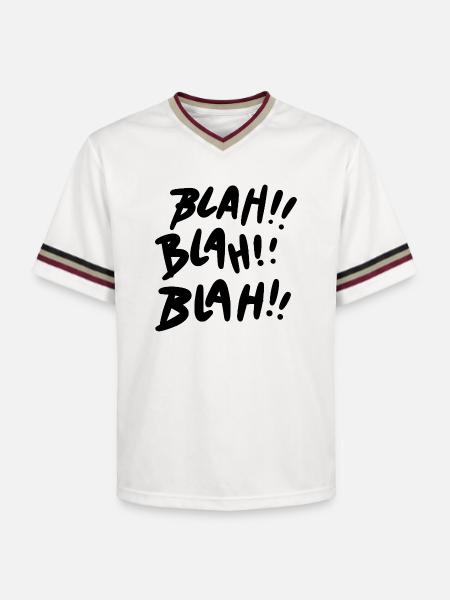 Bla Bla Bla Déclaration noire - T-shirt de foot unisexe en mesh - blanc cassé/bordeaux