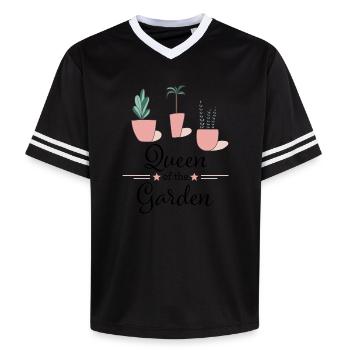 Queen of the Garden - Unisex Football Style Mesh T-Shirt - Offwhite/Bordeaux - Vorne - AI Model Male 178 light (178cm) & AI Model Male 178 dark (178cm)
