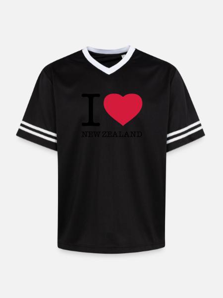 J’AIME LA NOUVELLE-ZÉLANDE Neuseeland - T-shirt de foot unisexe en mesh - blanc cassé/bordeaux