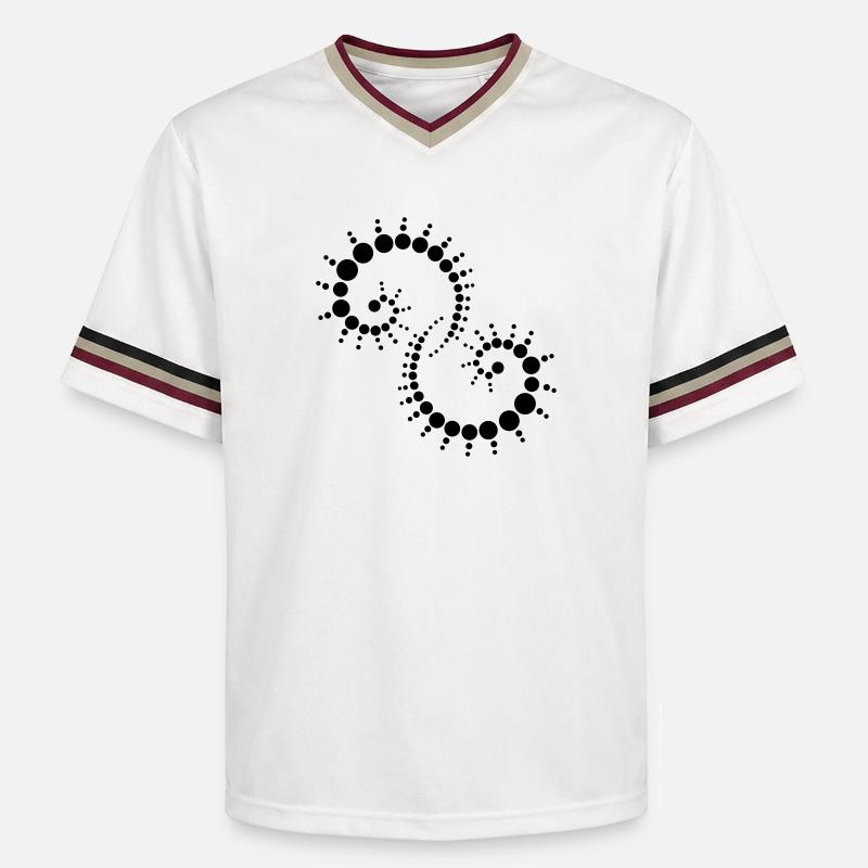 fossil2 - T-shirt de foot unisexe en mesh - blanc cassé/bordeaux