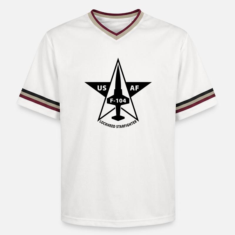 Lockheed Starfighter - T-shirt de foot unisexe en mesh - blanc cassé/bordeaux