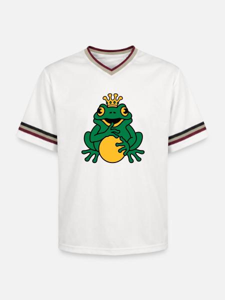 Froschkönig - Unisex Football Style Mesh T-Shirt - Offwhite/Bordeaux