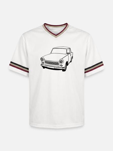 , Ostalgie , DDR Kult , Oldtimer (25) - Unisex Football Style Mesh T-Shirt - Offwhite/Bordeaux