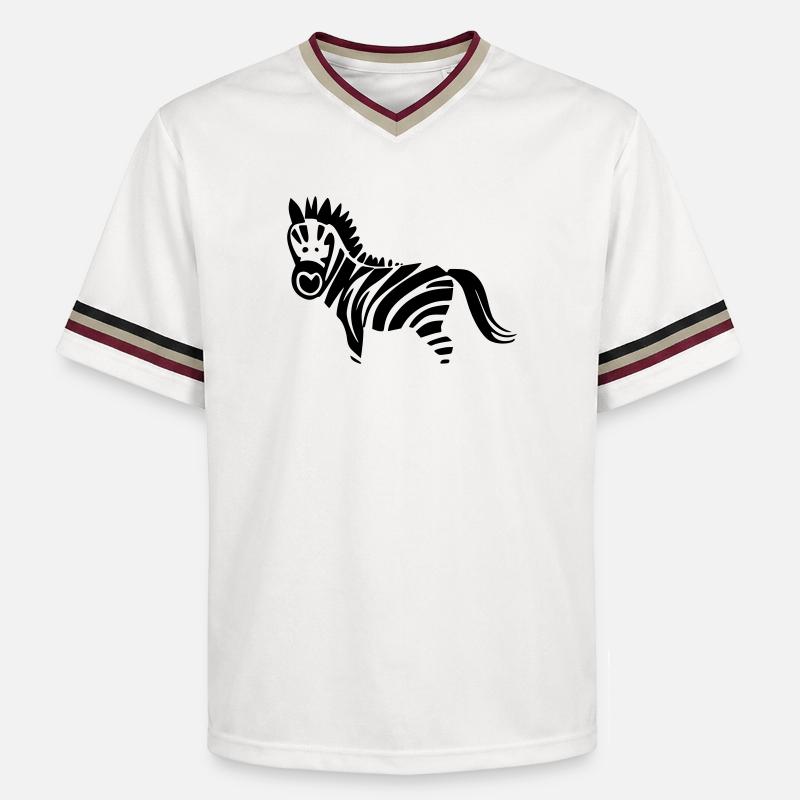 Zebra - T-shirt de foot unisexe en mesh - blanc cassé/bordeaux