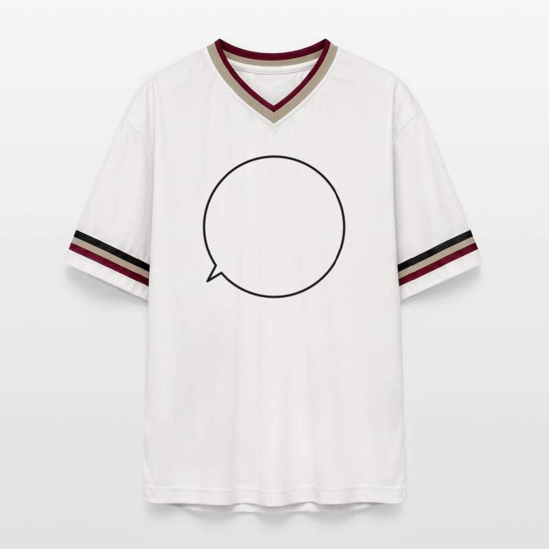 Speech bubble request text customizable Unisex Football Style Mesh T-Shirt