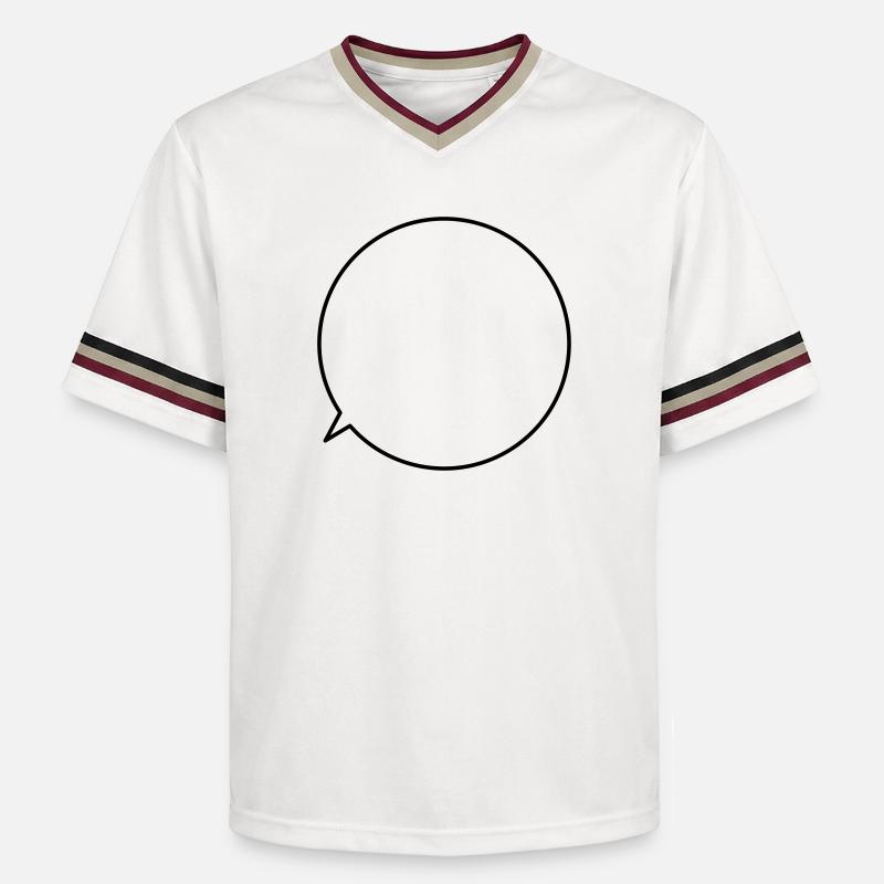 Speech bubble request text customizable - Unisex Football Style Mesh T-Shirt - offwhite/burgundy
