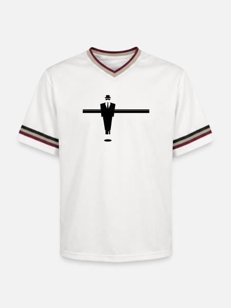 table soccer - Unisex Football Style Mesh T-Shirt - offwhite/burgundy