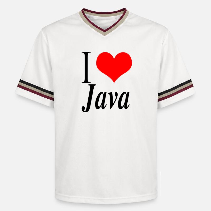 J'adore Java - T-shirt de foot unisexe en mesh - blanc cassé/bordeaux