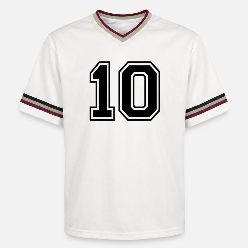 10 - T-shirt de foot unisexe en mesh - blanc cassé/bordeaux