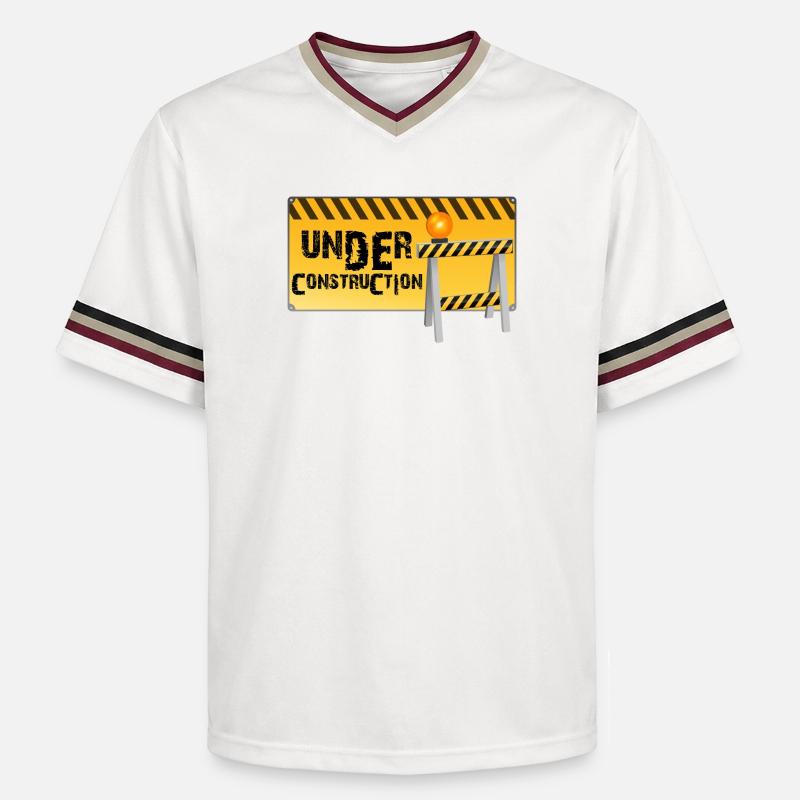 Construction - T-shirt de foot unisexe en mesh - blanc cassé/bordeaux