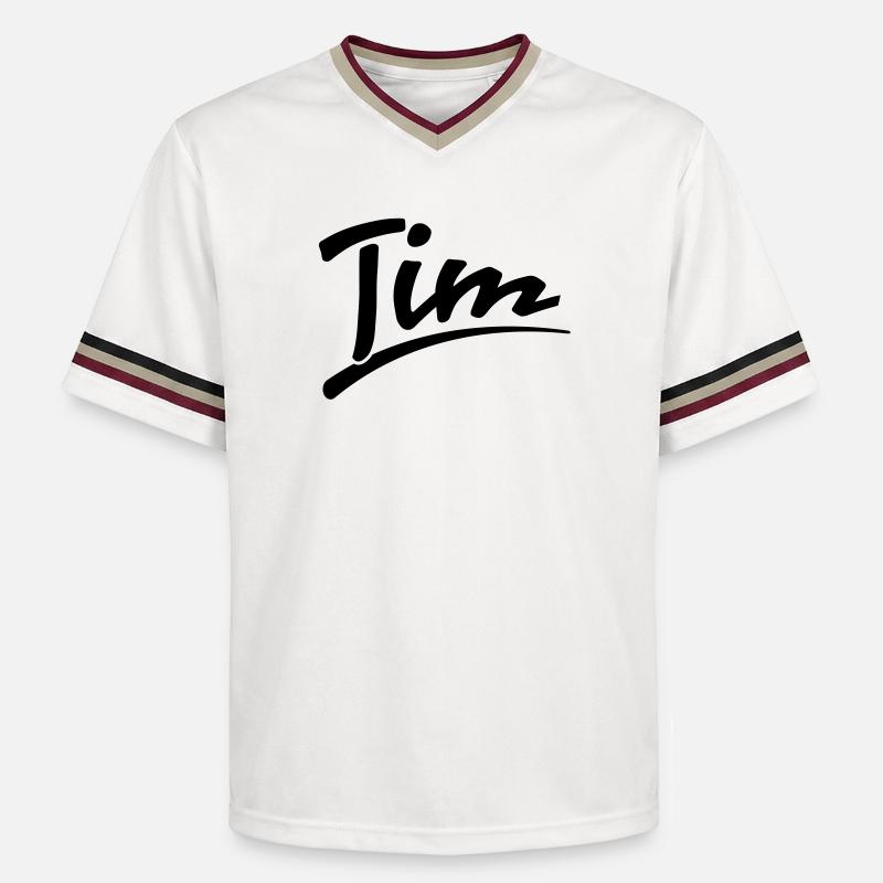 Tim | tim - T-shirt de foot unisexe en mesh - blanc cassé/bordeaux