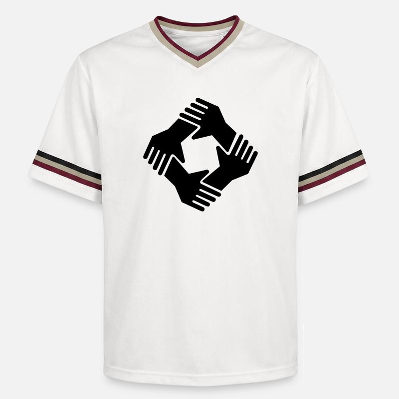 ensemble - T-shirt de foot unisexe en mesh - blanc cassé/bordeaux