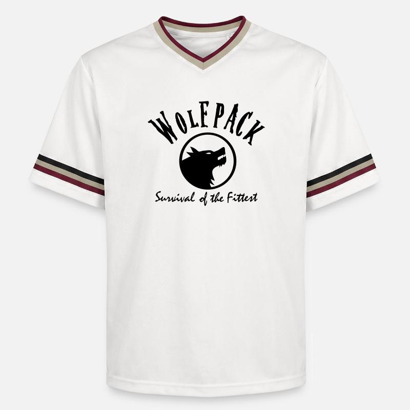 wolfpack - T-shirt de foot unisexe en mesh - blanc cassé/bordeaux