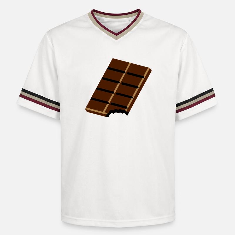 Une barre de chocolat - T-shirt de foot unisexe en mesh - blanc cassé/bordeaux