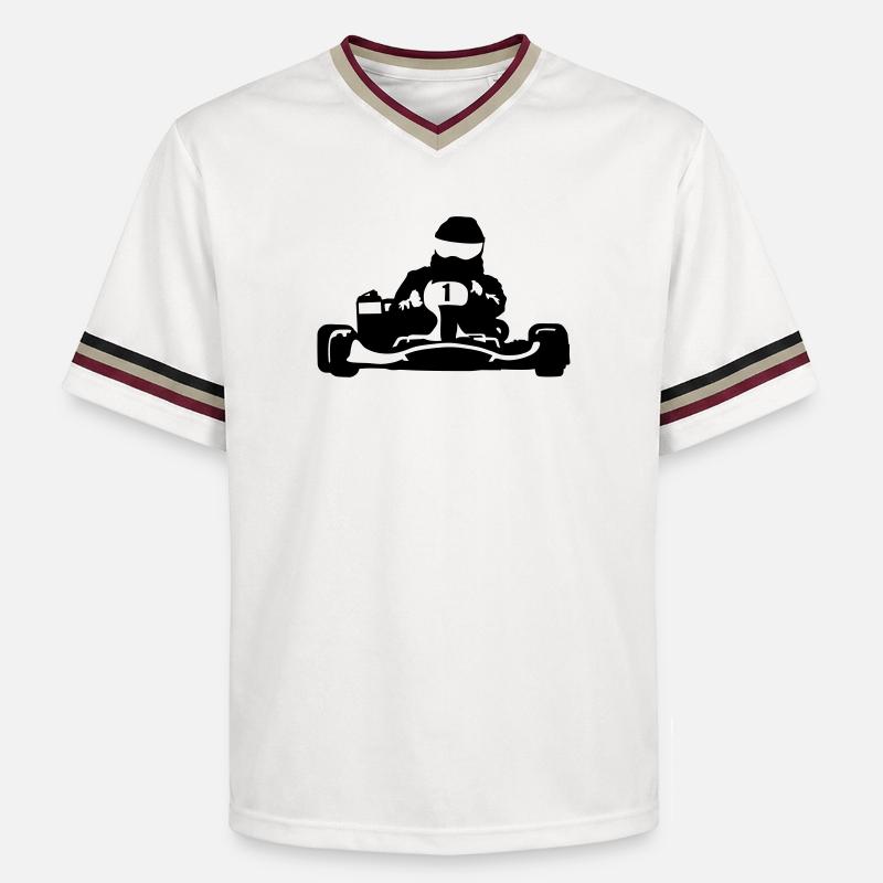 karting - T-shirt de foot unisexe en mesh - blanc cassé/bordeaux