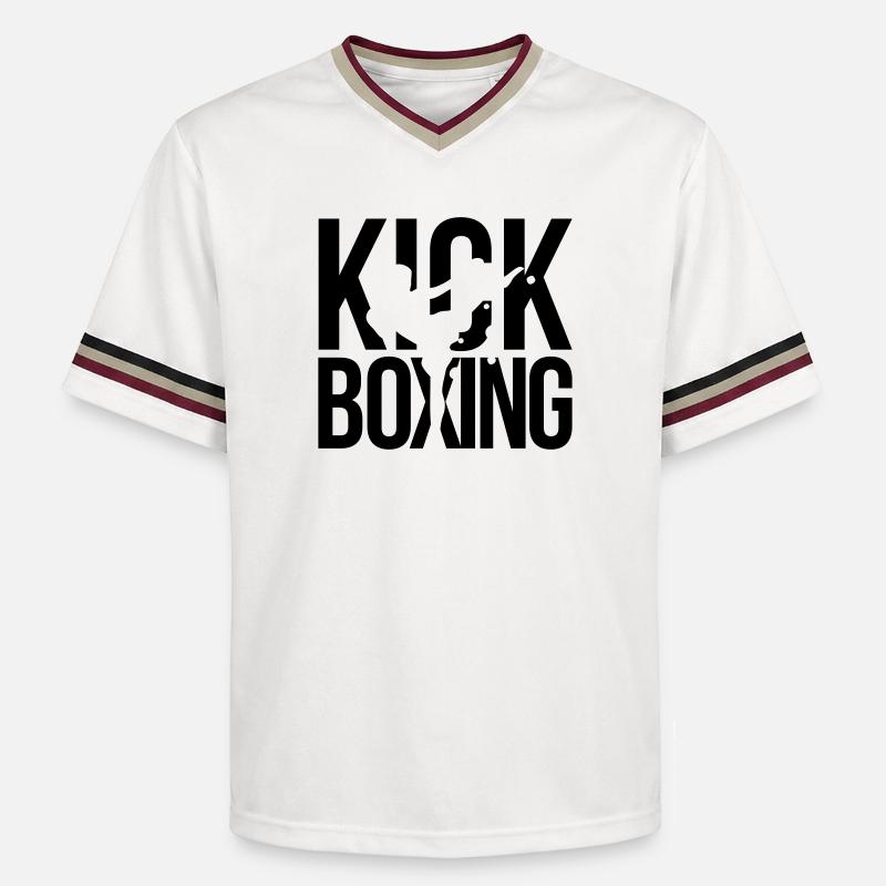 boxe kick boxing - Unisex Football Style Mesh T-Shirt - blanc cassé/bordeaux