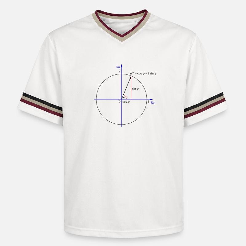 Formule d'Euler - Unisex Football Style Mesh T-Shirt - blanc cassé/bordeaux