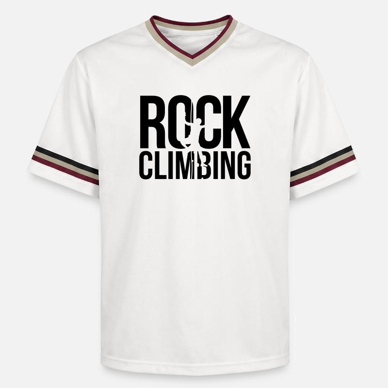de l'escalade alpinisme - T-shirt de foot unisexe en mesh - blanc cassé/bordeaux