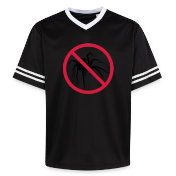 no spider forbidden shield spider design cl - Unisex Football Style Mesh T-Shirt - offwhite/burgundy - Front - AI Model Male 178 light (178cm) & AI Model Male 178 dark (178cm)